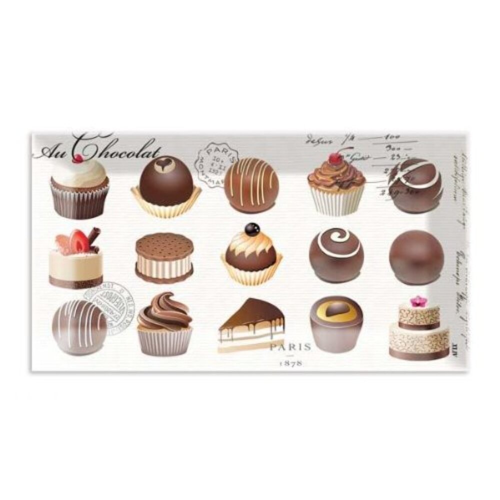 Michel Design Works Au Chocolat Rectangular Glass Plate